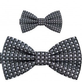 Papioane tată fiu, gri plumb, print forme geometrice